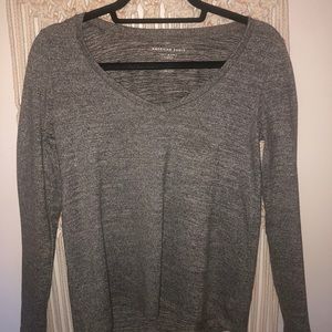 American Eagle Grey Long Sleeve Shirt